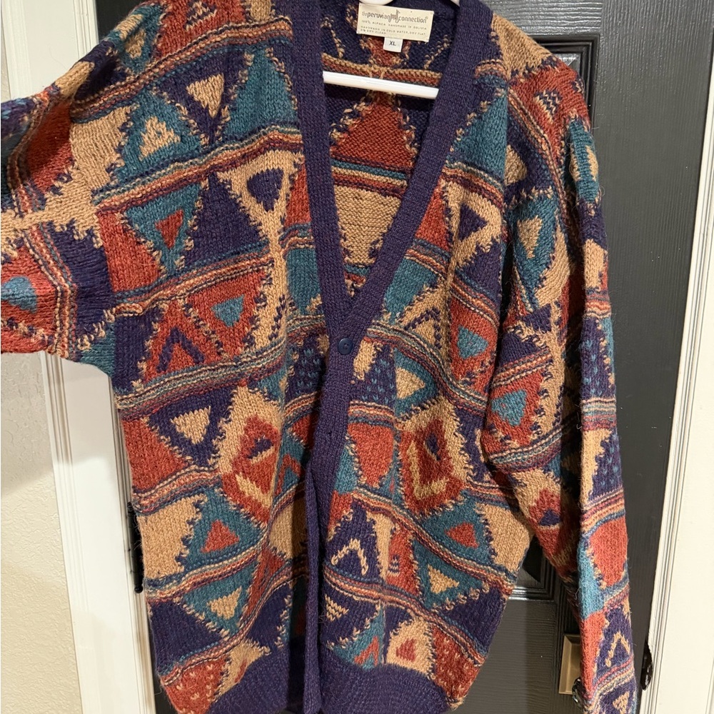 VTG Peruvian Connection Multicolor Geometric Card… - image 5